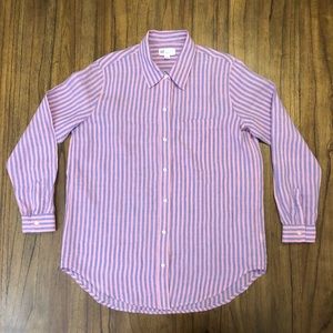 Gap Linen Stripe Boyfriend Shirt